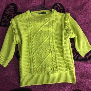Neon green sweater